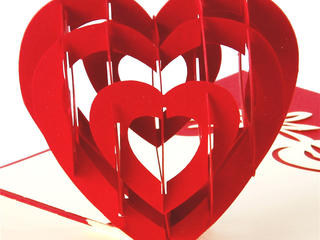 Подарок к 14 февраля - открытка Большое сердце