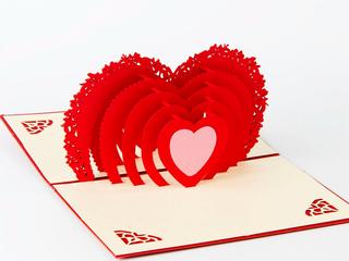 Подарок ко дню всех влюбленных - открытка сердце