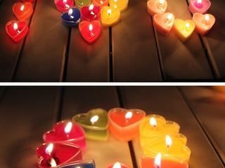 Подарок к 14 февраля - свечи в форме сердца